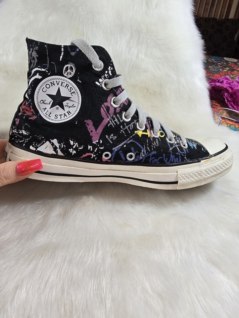 Converse Vetements Multicolor/ Black Graffiti High Top Sneakers